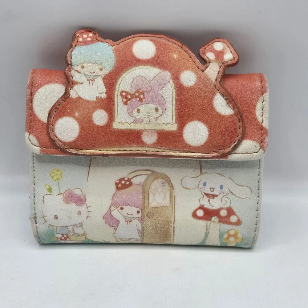 Her Universe Sanrio Hello Kitty & Friends Polka Dot Faux Leather Wallet Pink